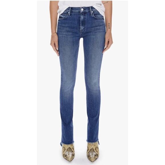 Mother The Runaway Step Fray Blue Jeans In Leaps And Bounds size 29 X 30 - Picture 1 of 16